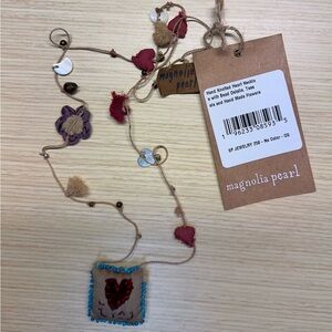 Magnolia Pearl Heart Necklace 250